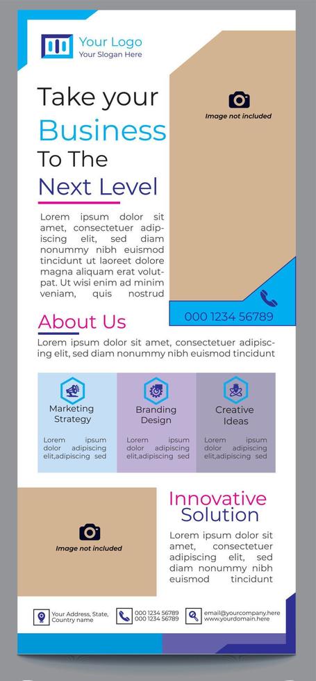 Rollup Banner Design Template vector