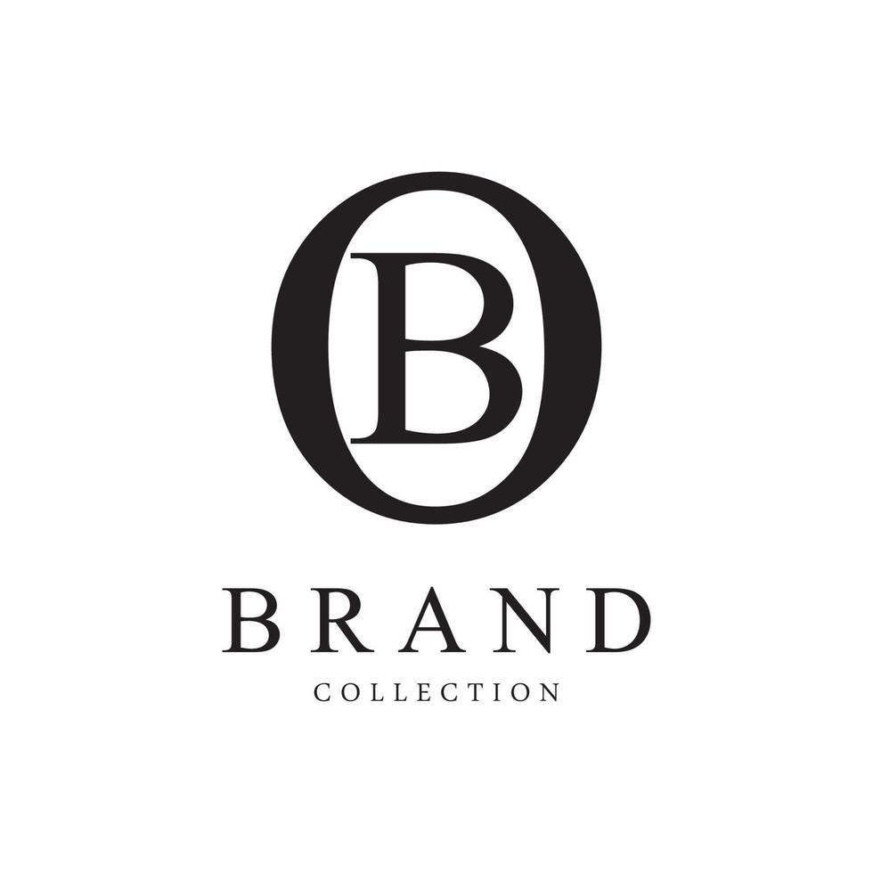 Letter OB vector logo design symbol  icon emblem