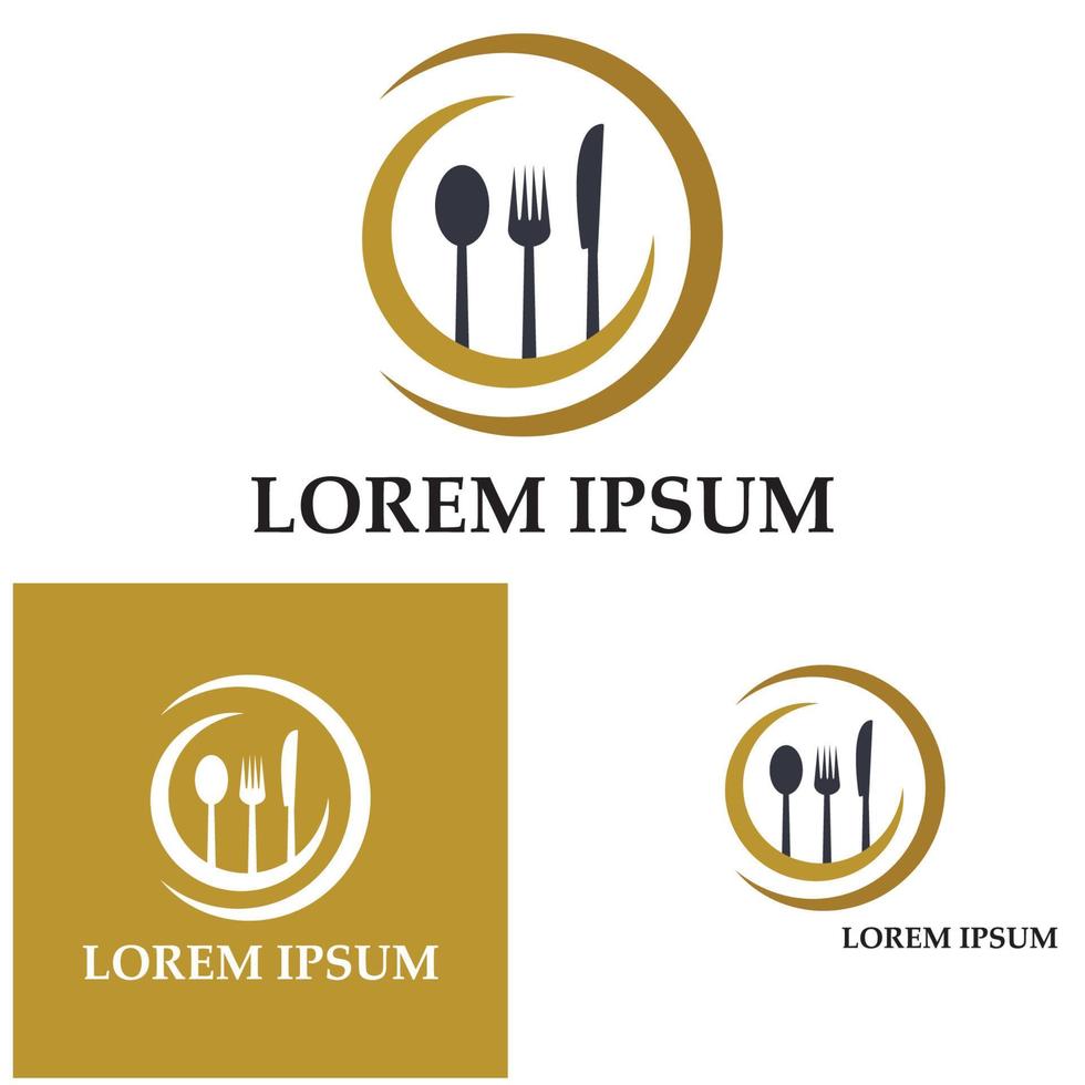 fork and spoon restaurant logo vector template 6876681 Vector Art at ...