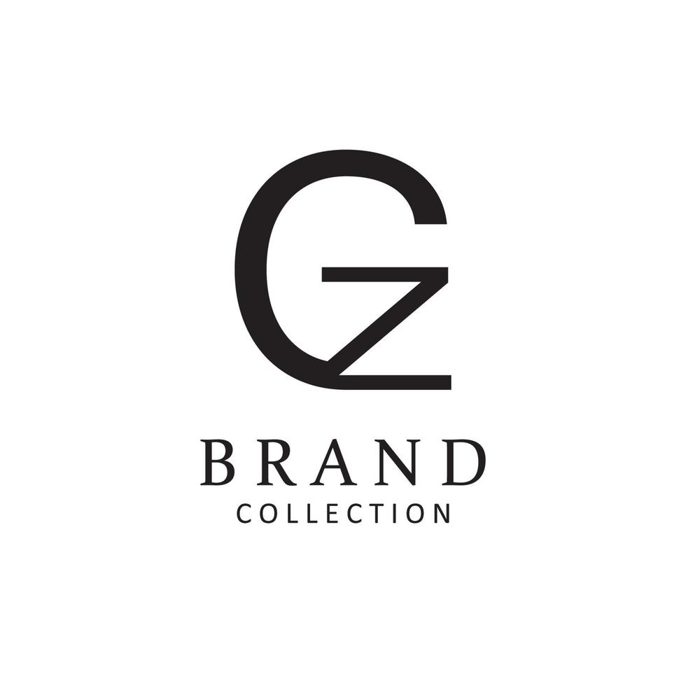 Letter GZ vector logo design symbol  icon emblem