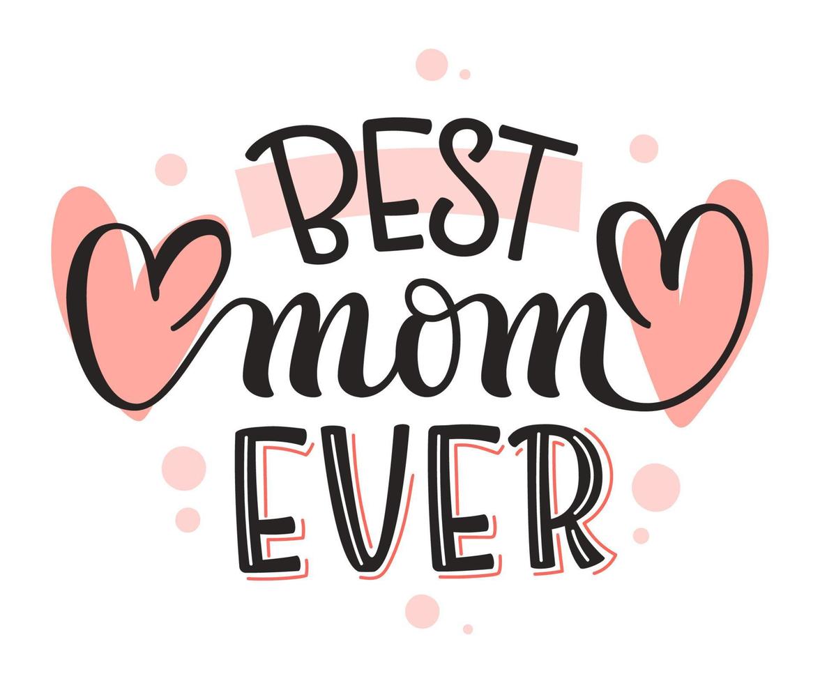 Black and pink sticker for Mother Day vector