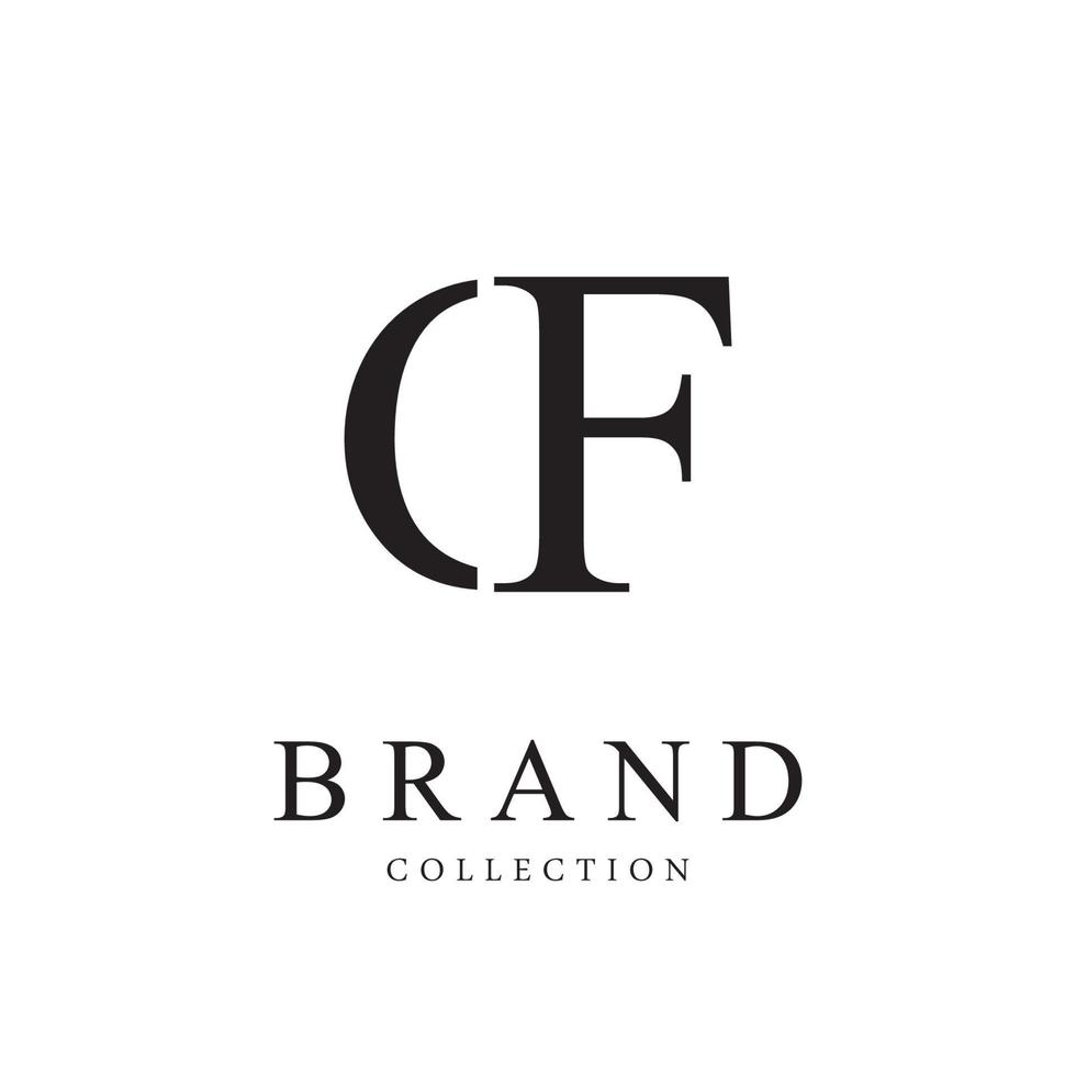 Letter CF vector logo design symbol  icon emblem
