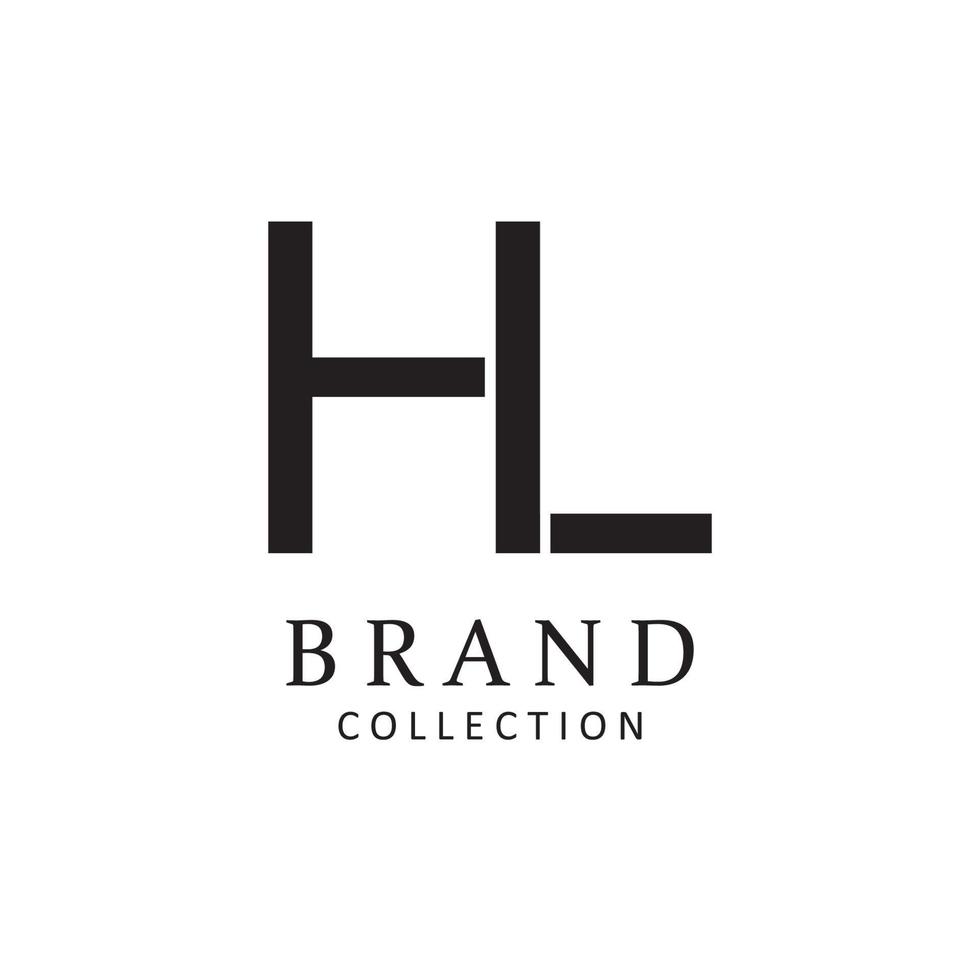 Letter HL vector logo design symbol  icon emblem