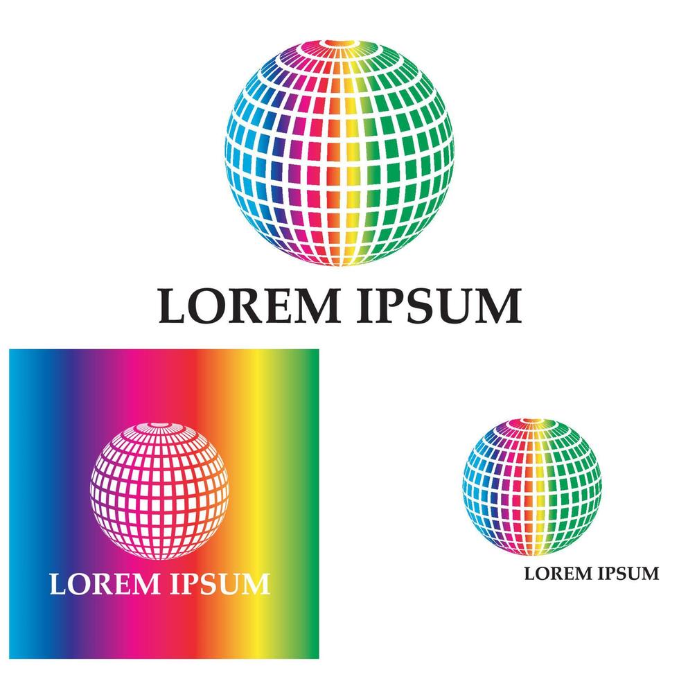 3D digital globe logo design. icon vector illustration. This logo is suitable for global company  world technologies and media and publicity agencies