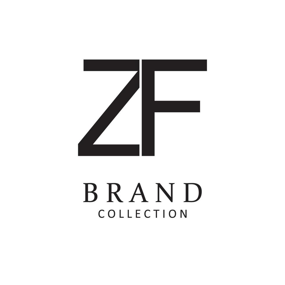 Letter ZF vector logo design symbol  icon emblem