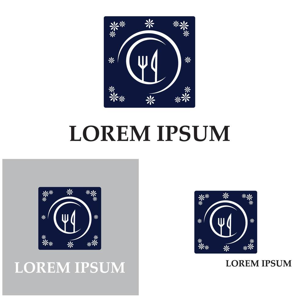 fork and spoon restaurant logo vector template