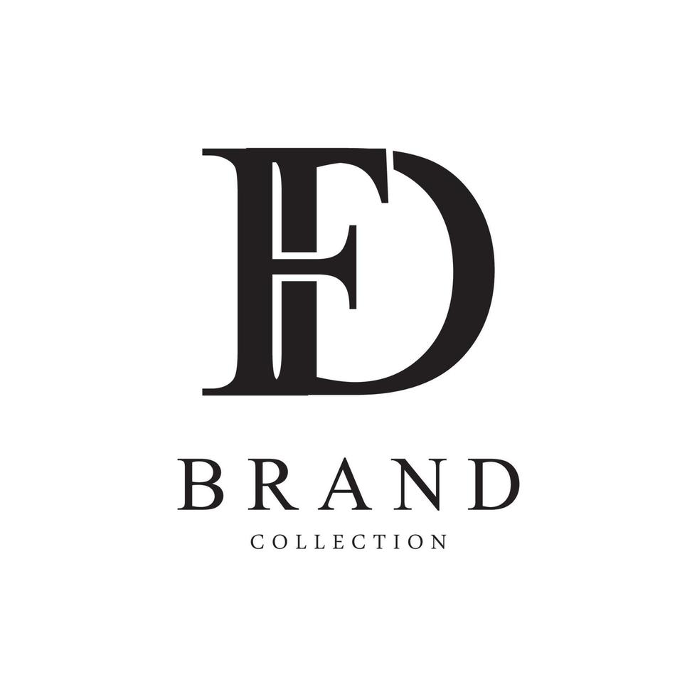 Letter FD vector logo design symbol  icon emblem