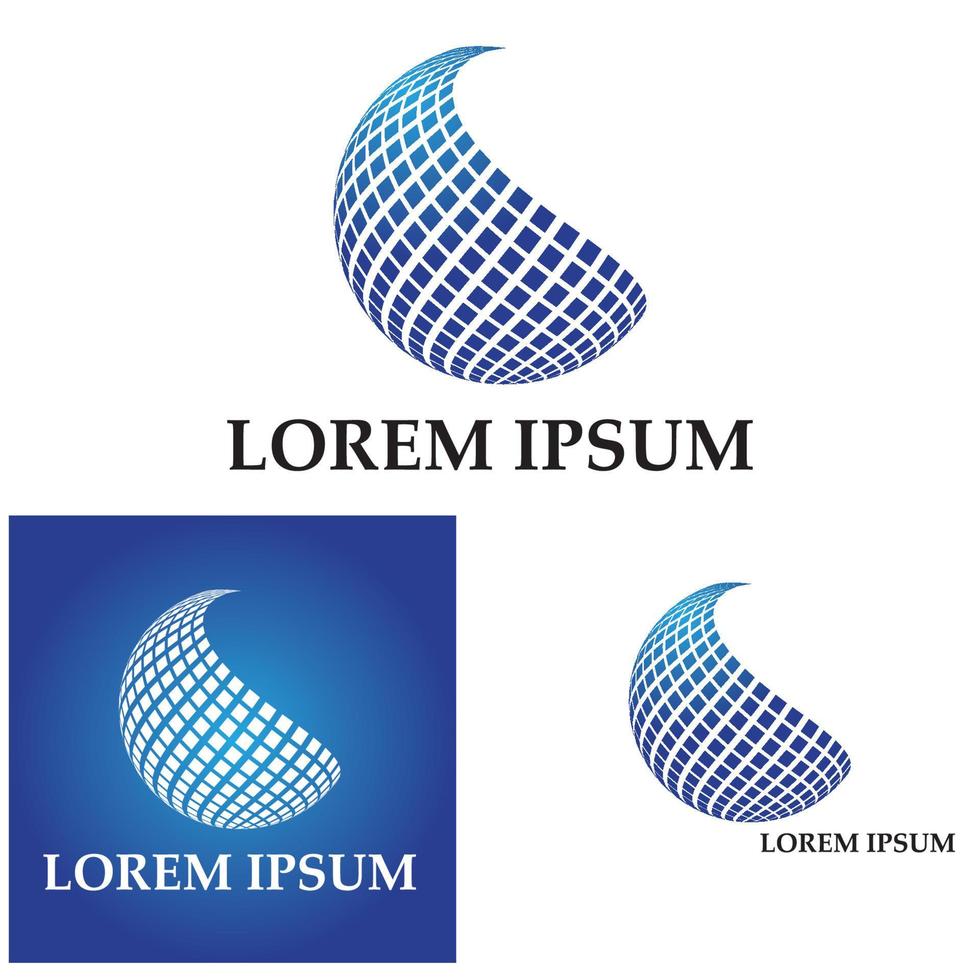 3D digital globe logo design. icon vector illustration. This logo is suitable for global company  world technologies and media and publicity agencies