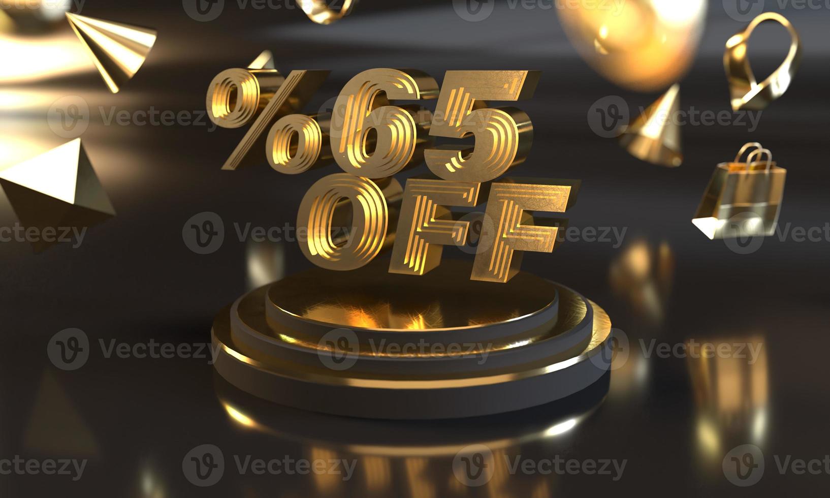 Percent 65 off sale discount banner template design photo