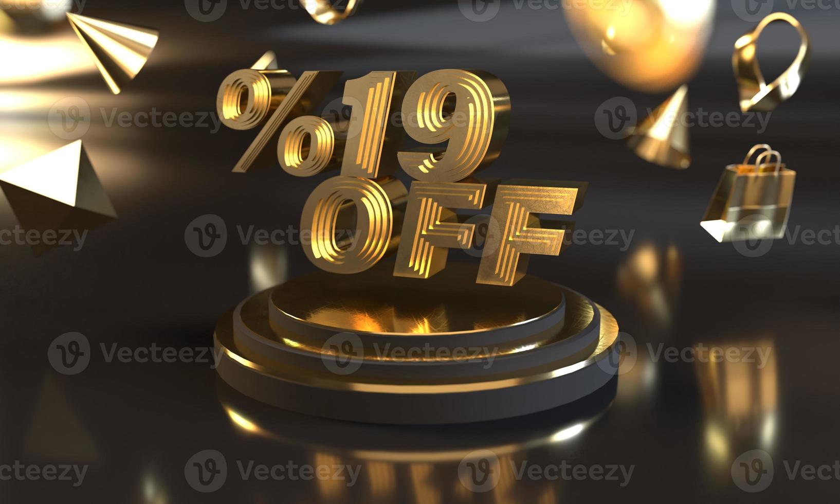 Percent 19 off sale discount banner template design photo