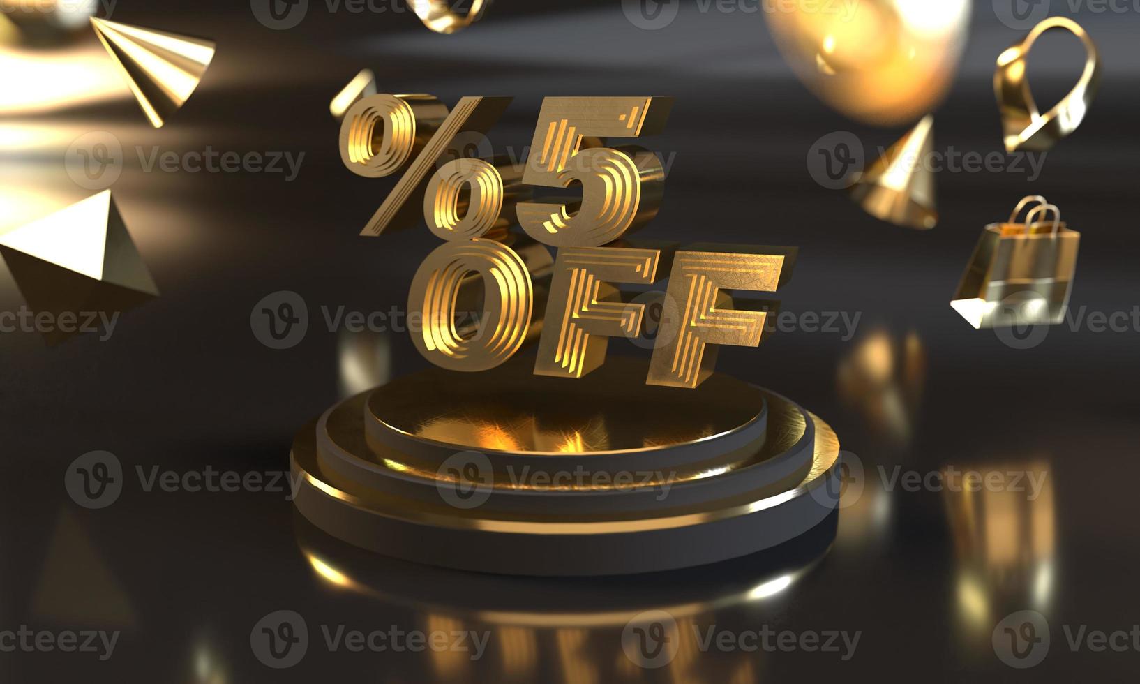 Percent 5 off sale discount banner template design photo
