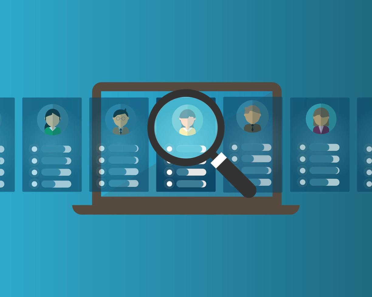 recruit potential candidate to the right job vector