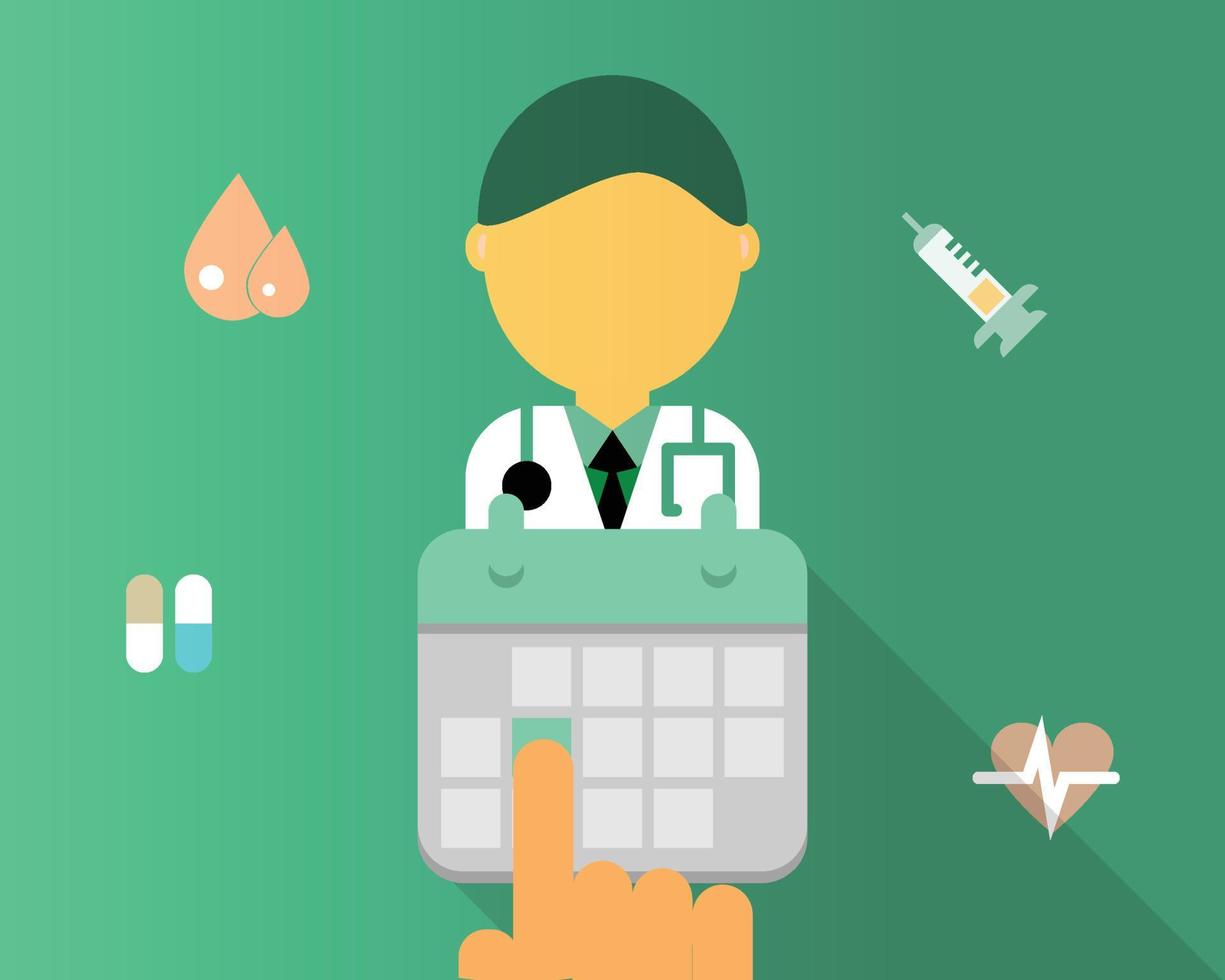 sick leave request to have appointment with a doctor vector