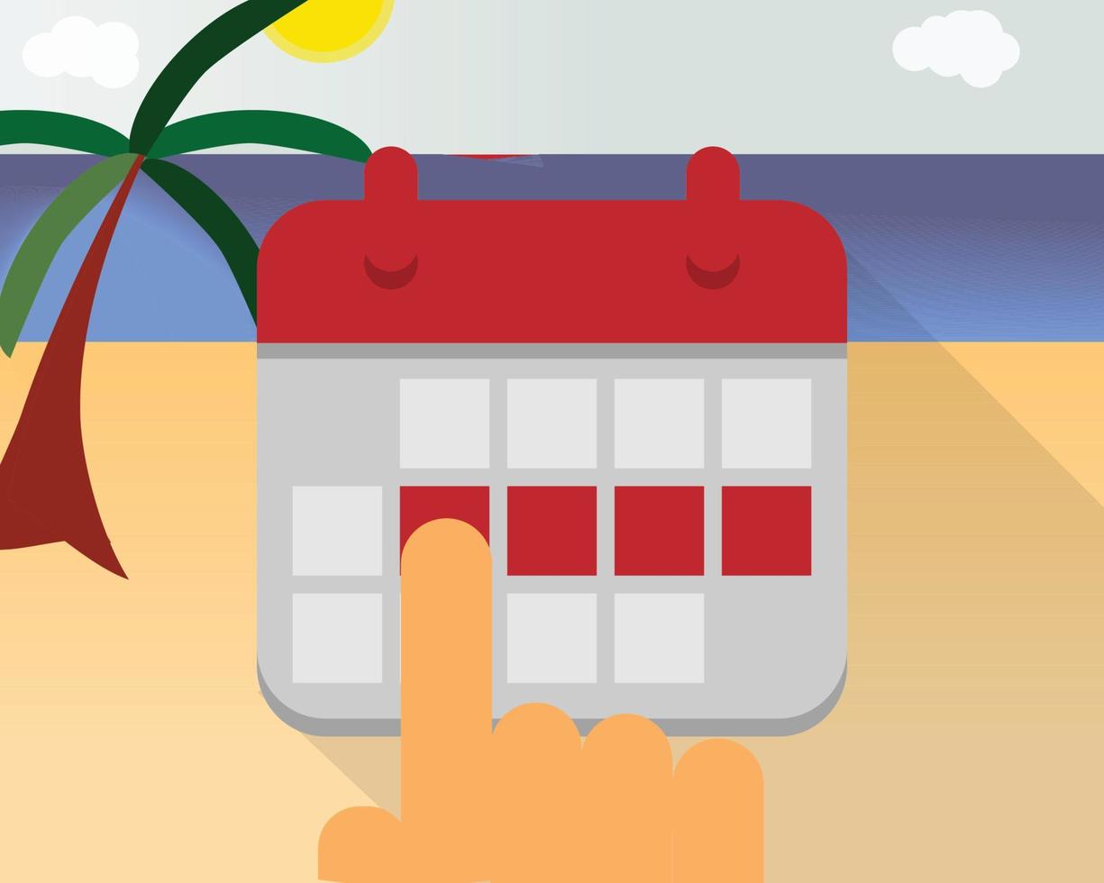 take leave request and enjoy holiday vector