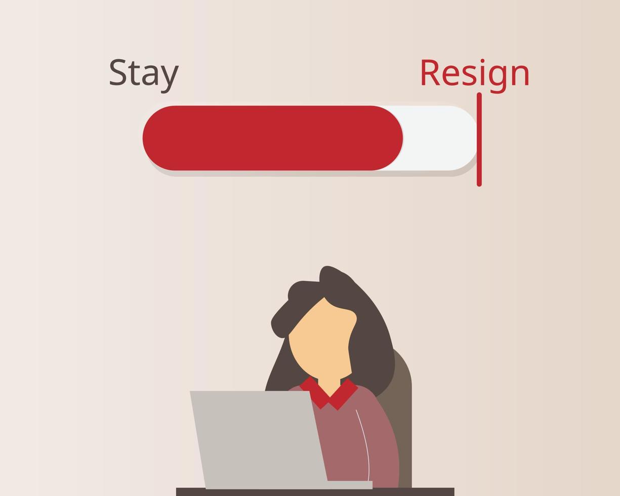Tolerance and resignation from employee vector