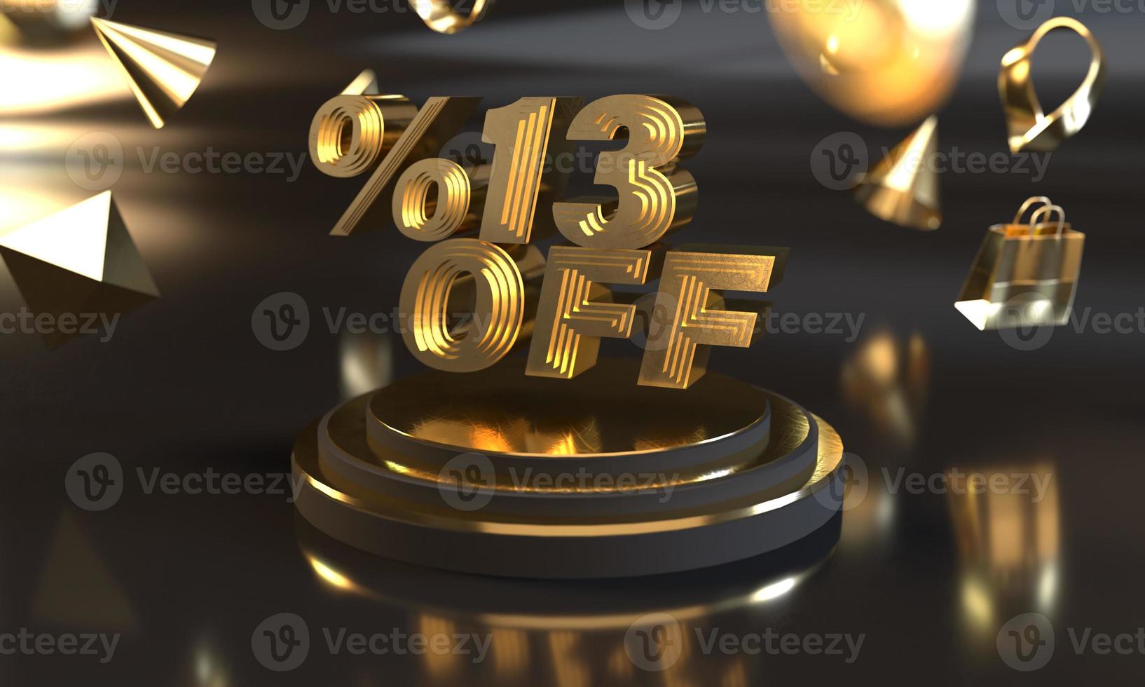 Percent 13 off sale discount banner template design photo