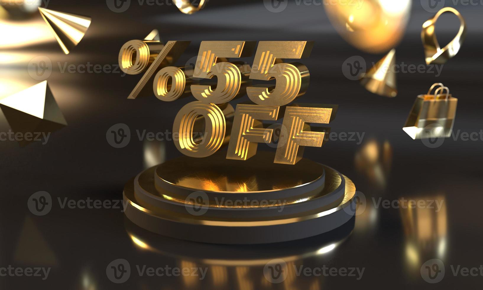 Percent 55 off sale discount banner template design photo