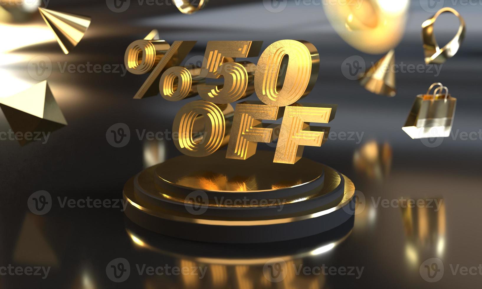 Percent 50 off sale discount banner template design photo