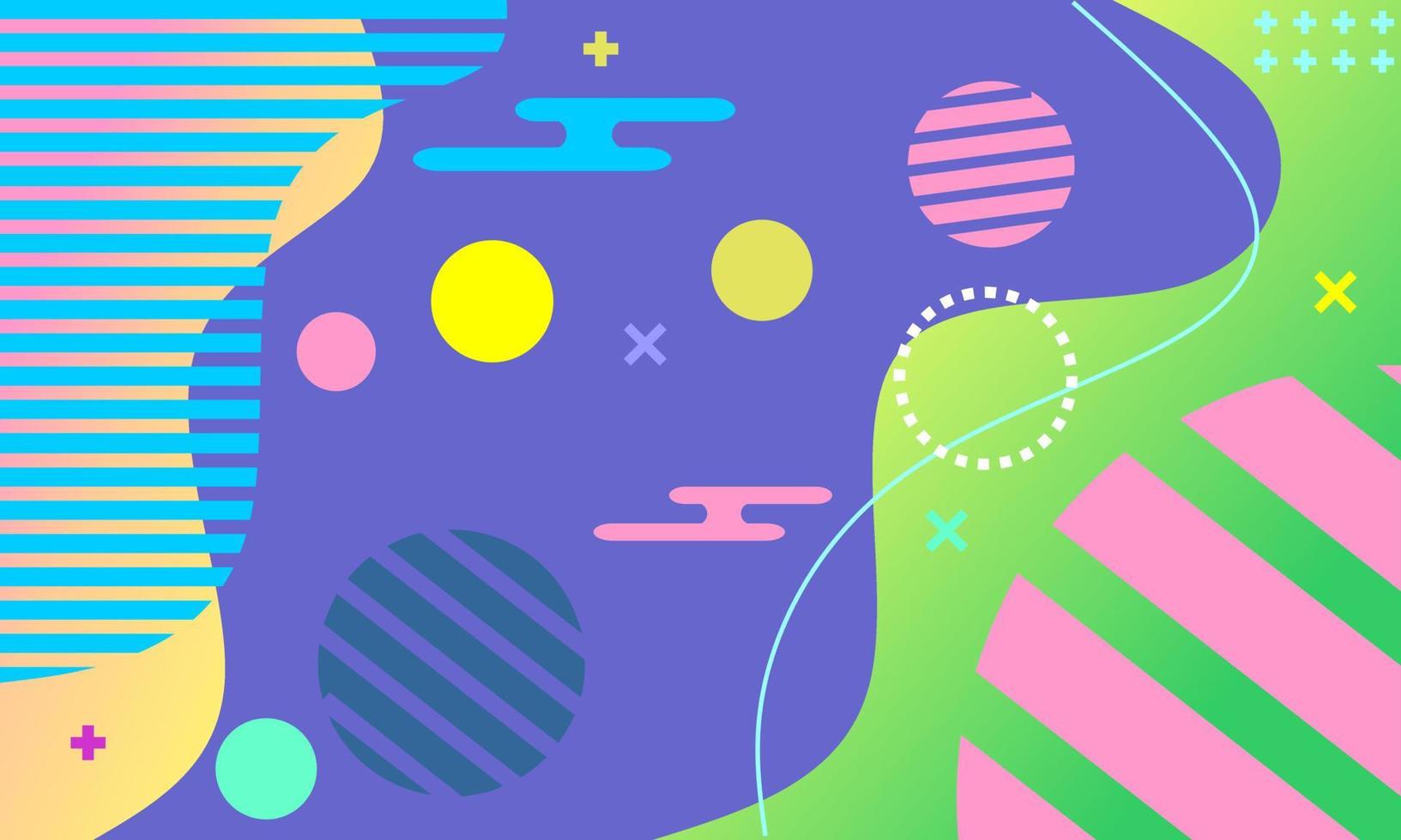 memphis design for children poster background vector