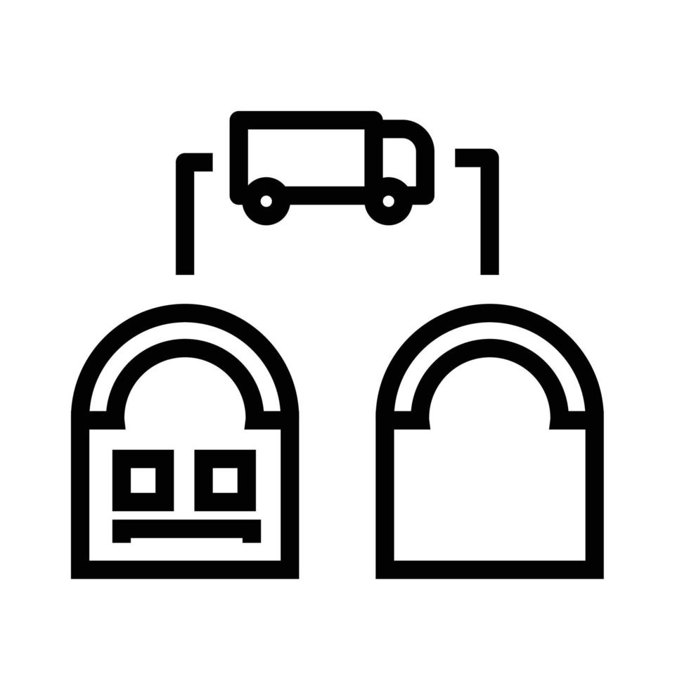 illustration of icons in warehousing, inventory, weighing, logistics. vector