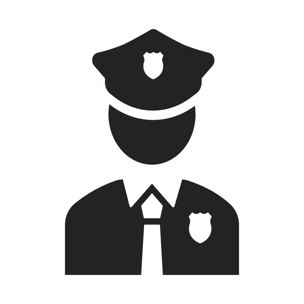 ilustración de icono sólido de carácter de trabajo. oficinistas, maestros, jueces, policías, artistas, empleados. vector