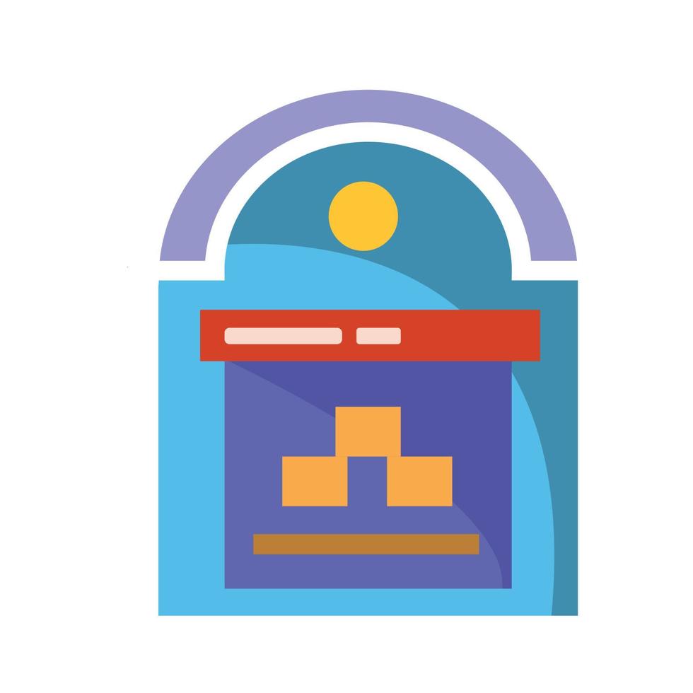 illustration of icons in warehousing, inventory, weighing, logistics. vector