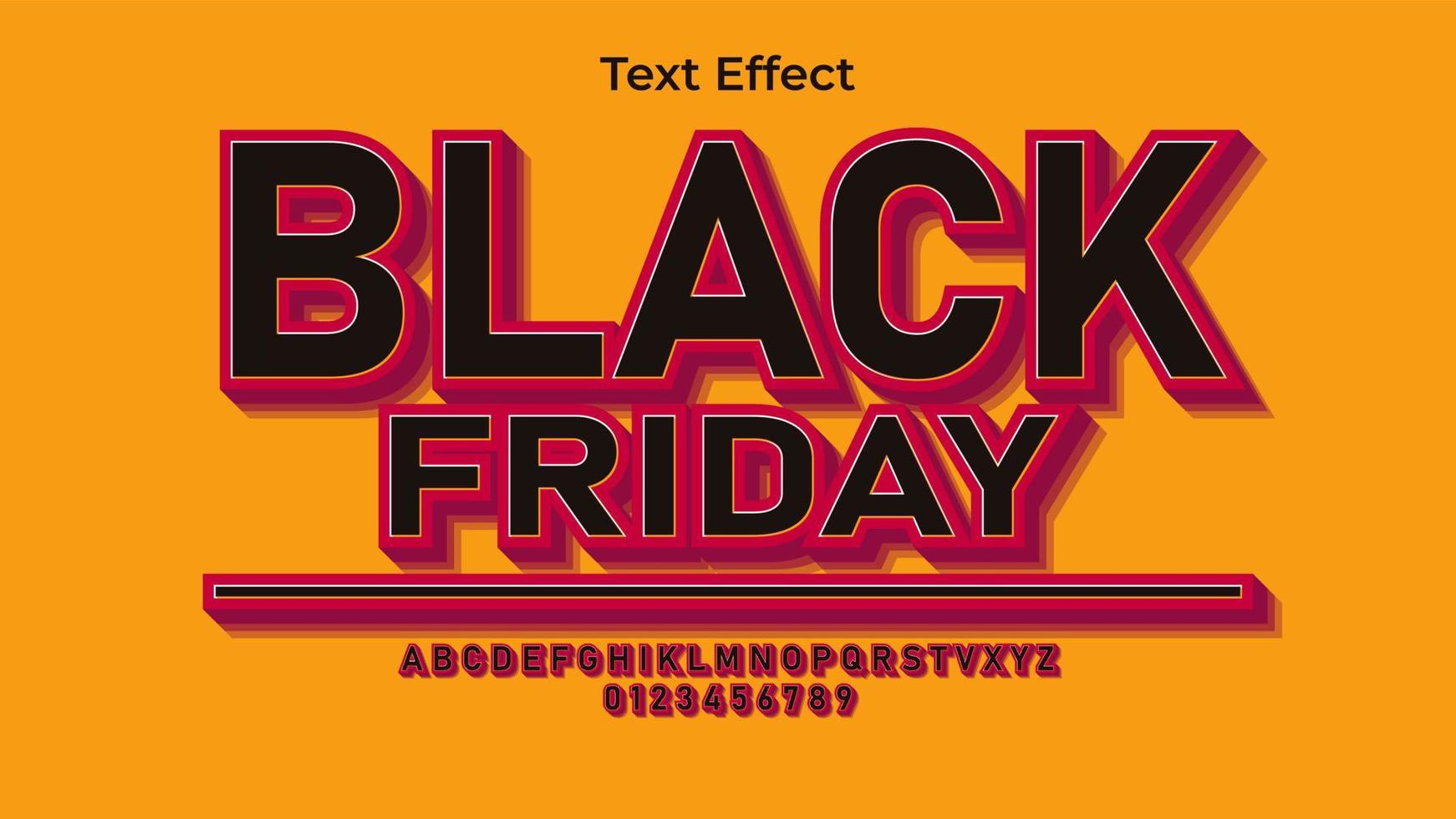 Black Friday Text Effect EPS Premium vector