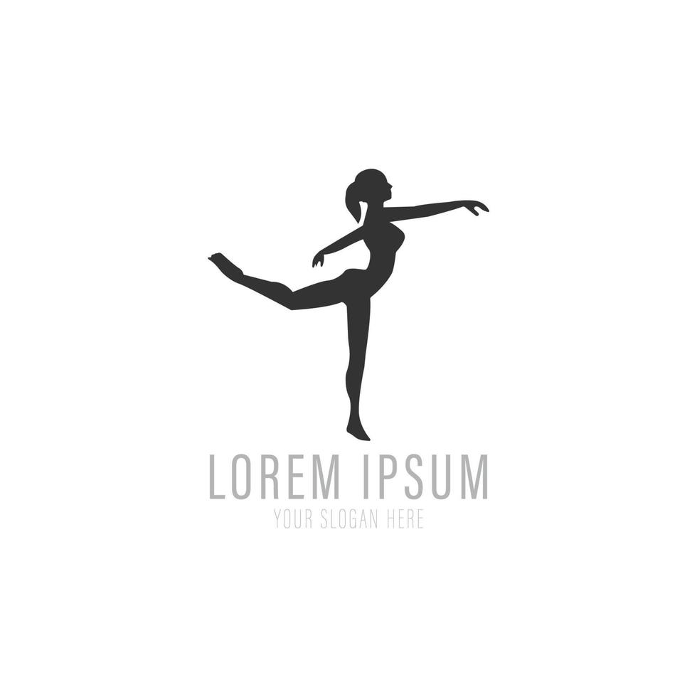 plantilla de diseño de vector de logotipo de icono de ballet.