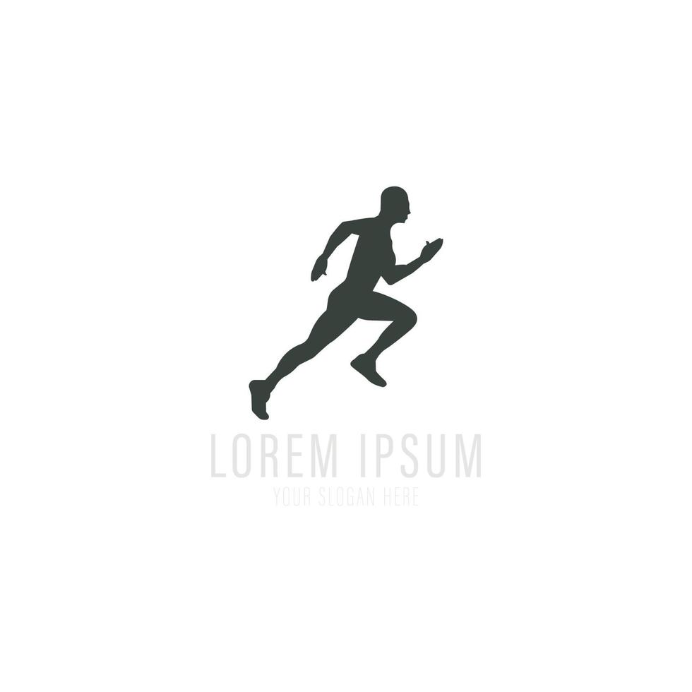 Running Man silhouette Logo Designs vector
