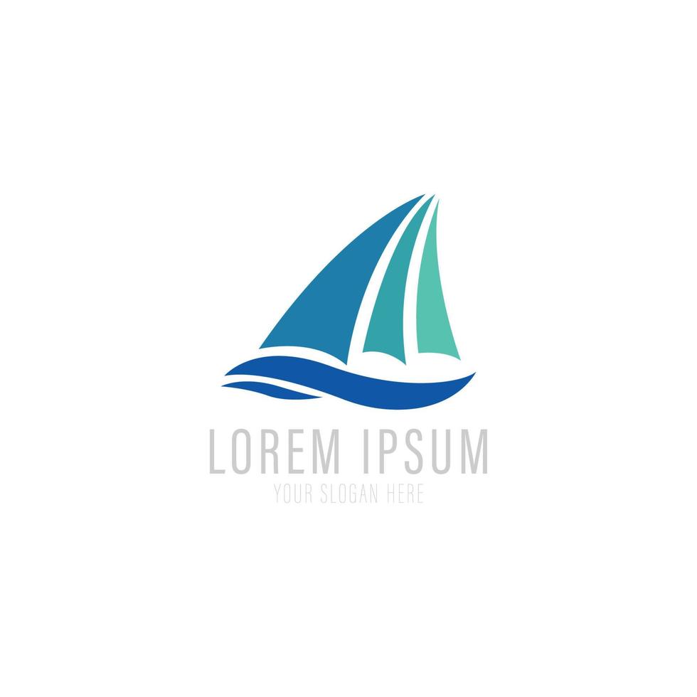 Creative Sailboat logo design Vector template.