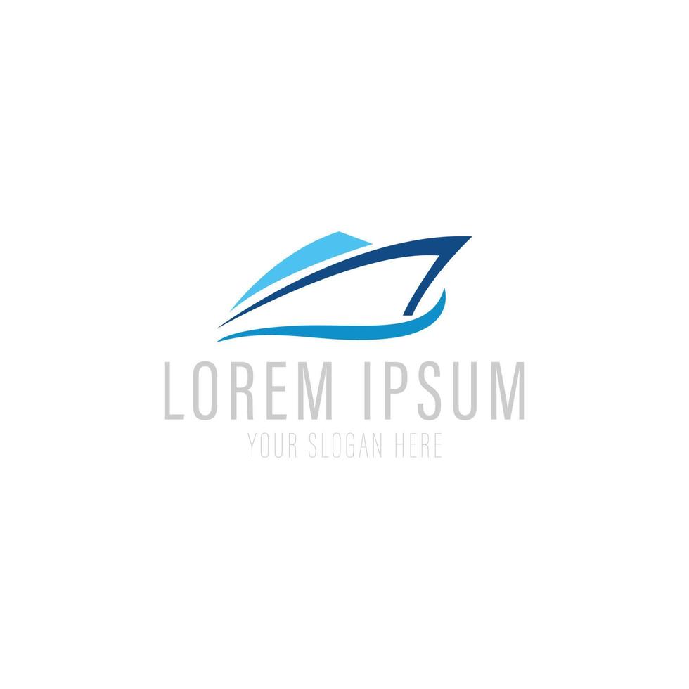 Creative Ship Concept Logo Design Template. vector