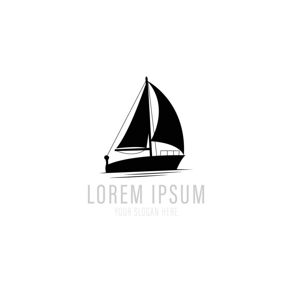 Creative Sailboat logo design Vector template.