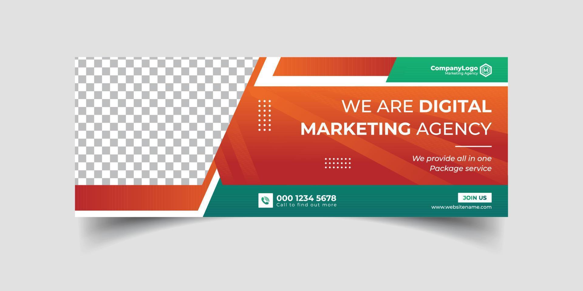 Marketing Agency and Webinar business conference social media cover banner template or web banner, corporate banner, advertising, timeline cover, header, business webinar banner editable template vector