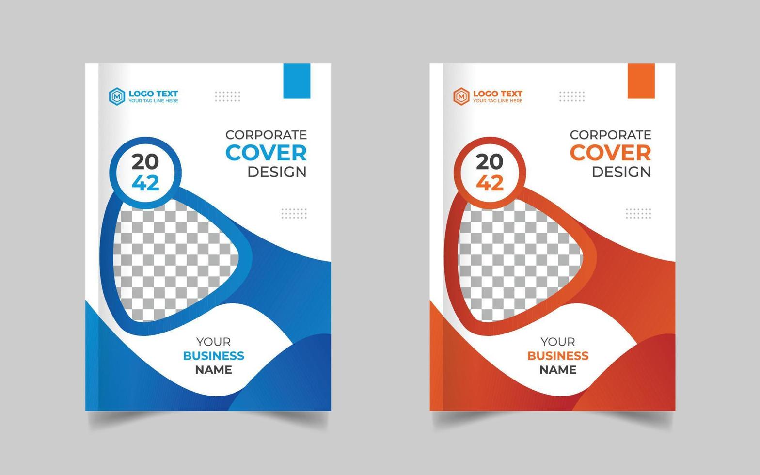 Corporate Book Cover Design Template in A4. Can be adapt to Brochure, Annual Report, Magazine, Poster, Business Presentation, Portfolio, Flyer, Fold, Banner, Website vector