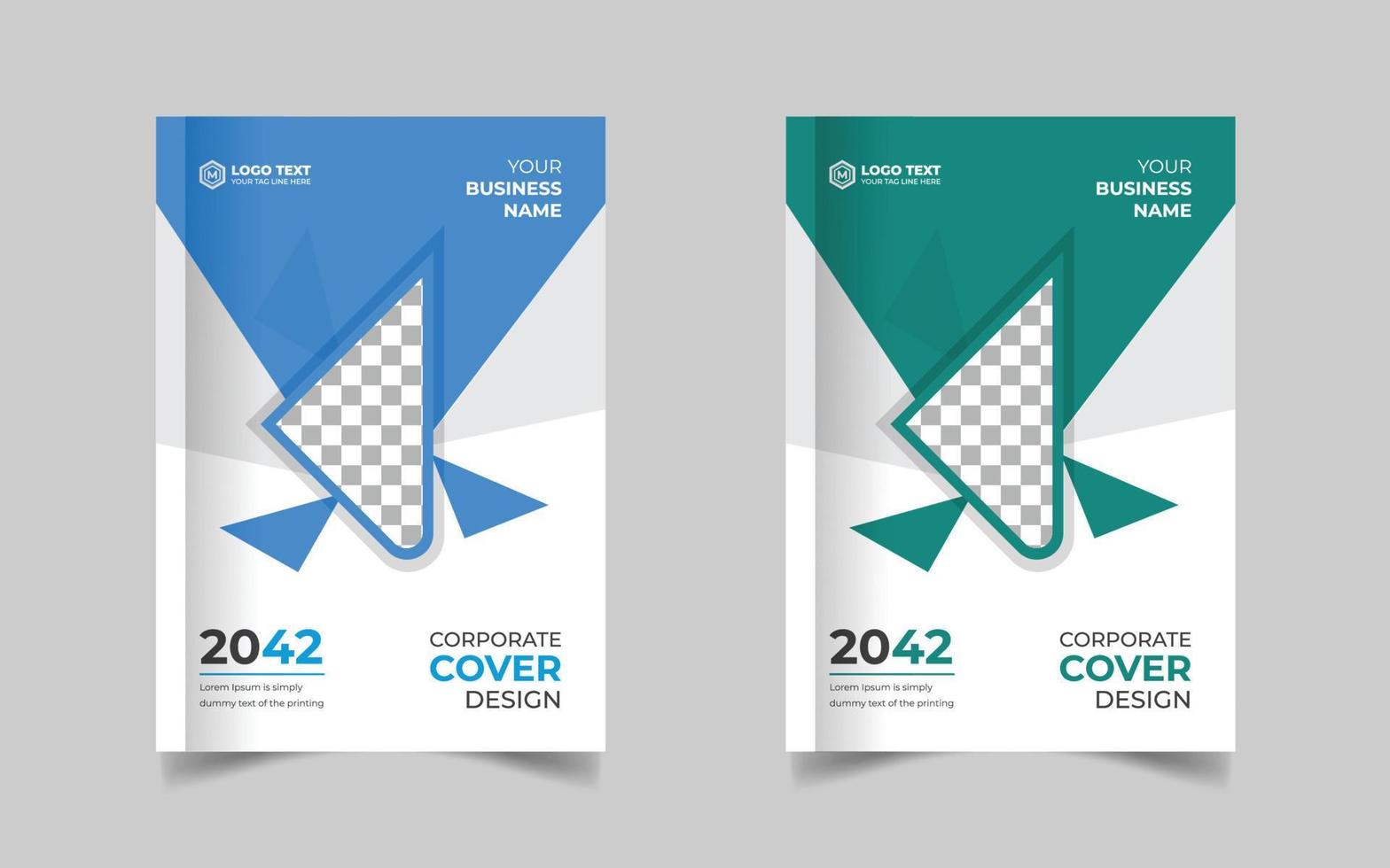 Corporate Book Cover Design Template in A4. Can be adapt to Brochure, Annual Report, Magazine, Poster, Business Presentation, Portfolio, Flyer, Fold, Banner, Website vector