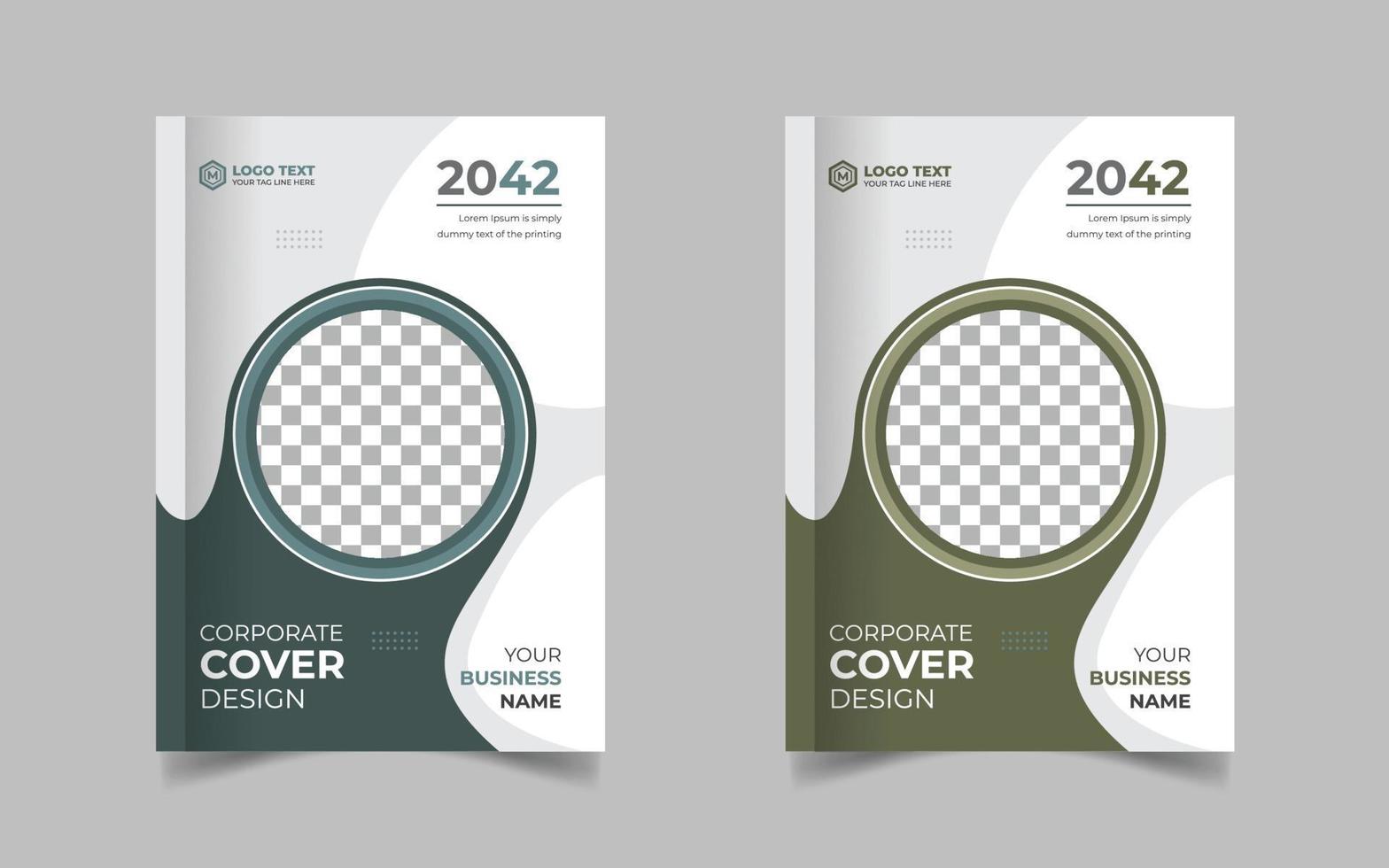 Corporate Book Cover Design Template in A4. Can be adapt to Brochure, Annual Report, Magazine, Poster, Business Presentation, Portfolio, Flyer, Fold, Banner, Website vector