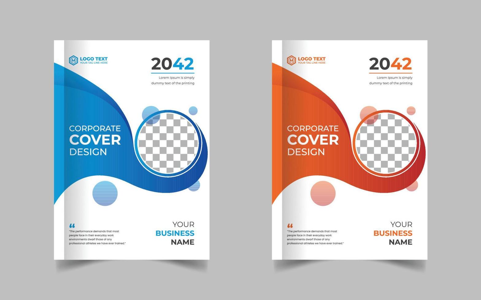 Corporate Book Cover Design Template in A4. Can be adapt to Brochure, Annual Report, Magazine, Poster, Business Presentation, Portfolio, Flyer, Fold, Banner, Website vector