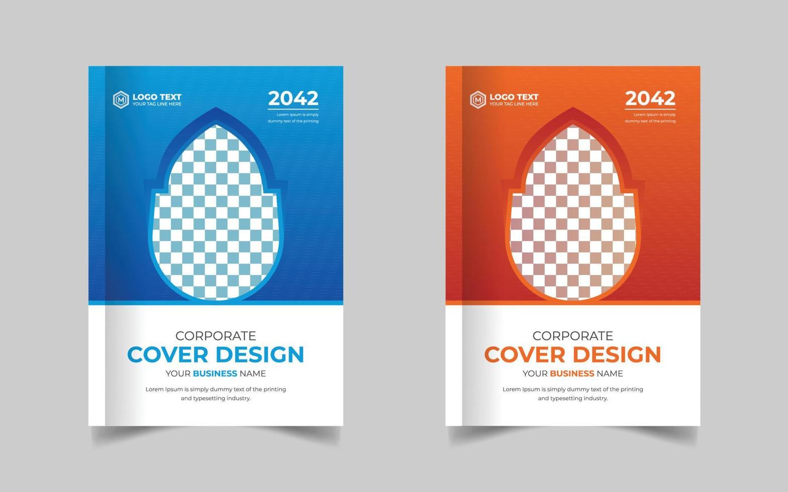 Corporate Book Cover Design Template in A4. Can be adapt to Brochure, Annual Report, Magazine, Poster, Business Presentation, Portfolio, Flyer, Fold, Banner, Website vector