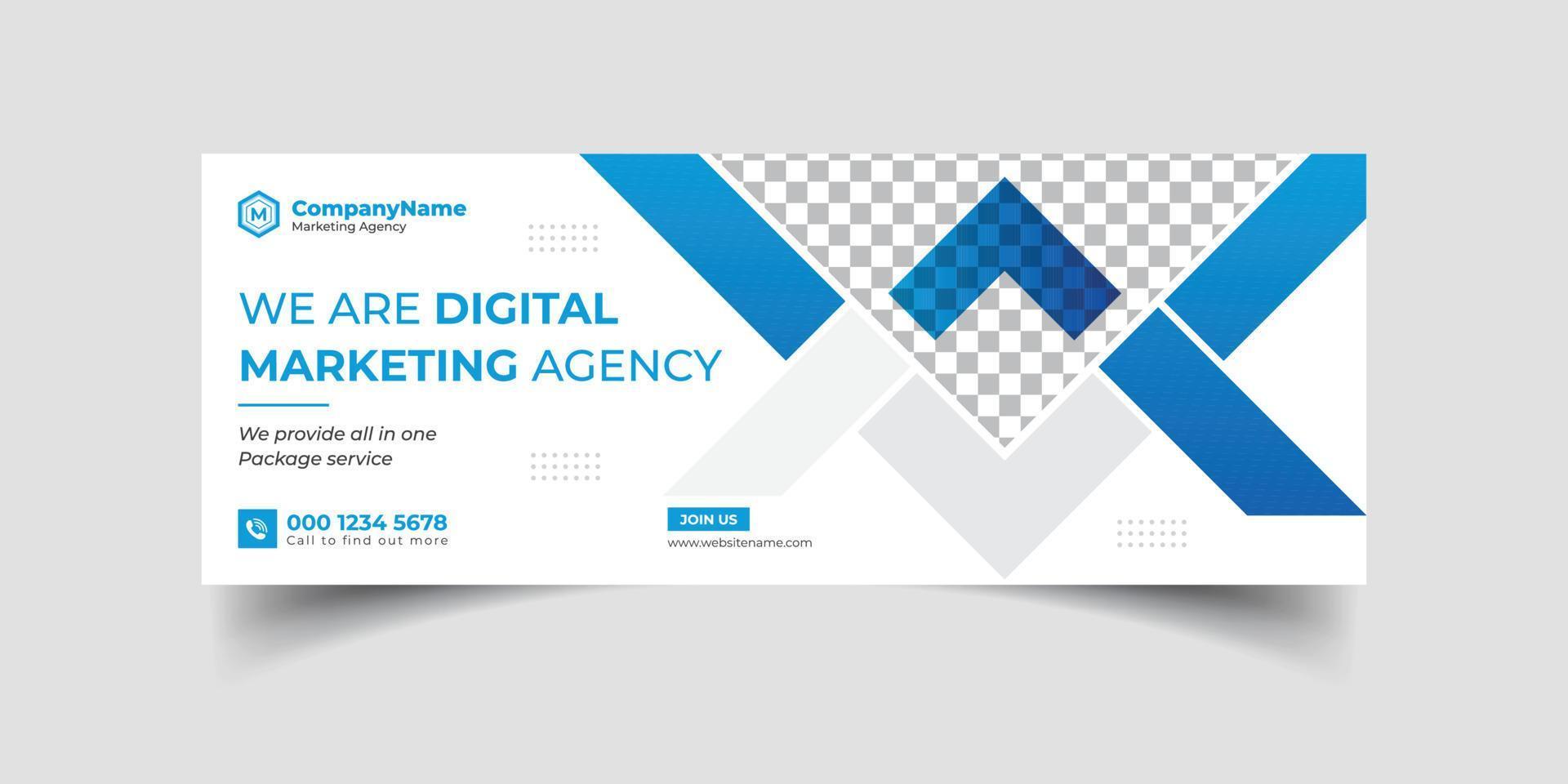 Marketing Agency and Webinar business conference social media cover banner template or web banner, corporate banner, advertising, timeline cover, header, business webinar banner editable template vector