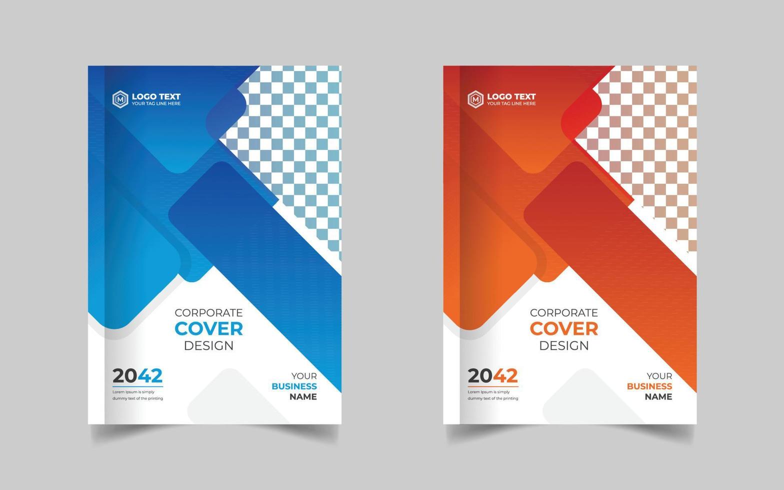 Corporate Book Cover Design Template in A4. Can be adapt to Brochure, Annual Report, Magazine, Poster, Business Presentation, Portfolio, Flyer, Fold, Banner, Website vector