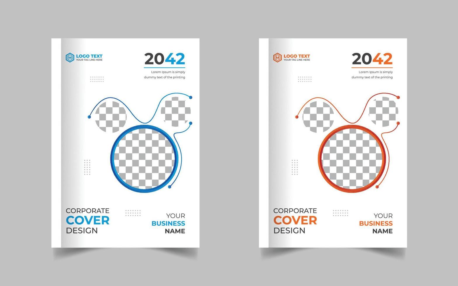 Corporate Book Cover Design Template in A4. Can be adapt to Brochure, Annual Report, Magazine, Poster, Business Presentation, Portfolio, Flyer, Fold, Banner, Website vector