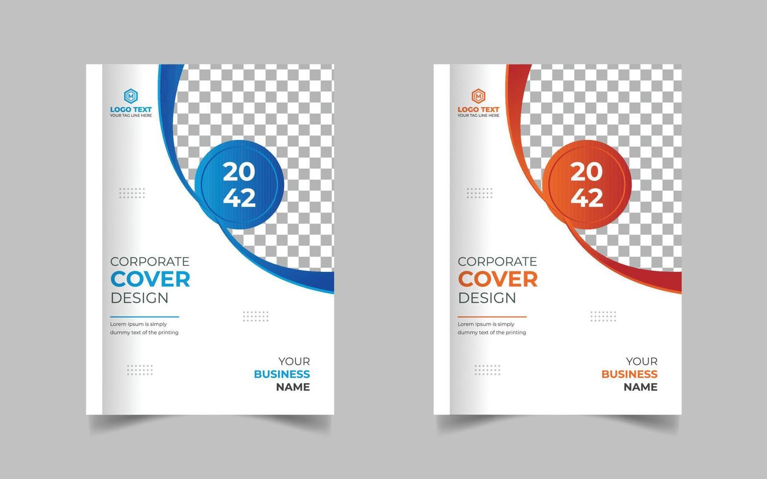 Corporate Book Cover Design Template in A4. Can be adapt to Brochure, Annual Report, Magazine, Poster, Business Presentation, Portfolio, Flyer, Fold, Banner, Website vector