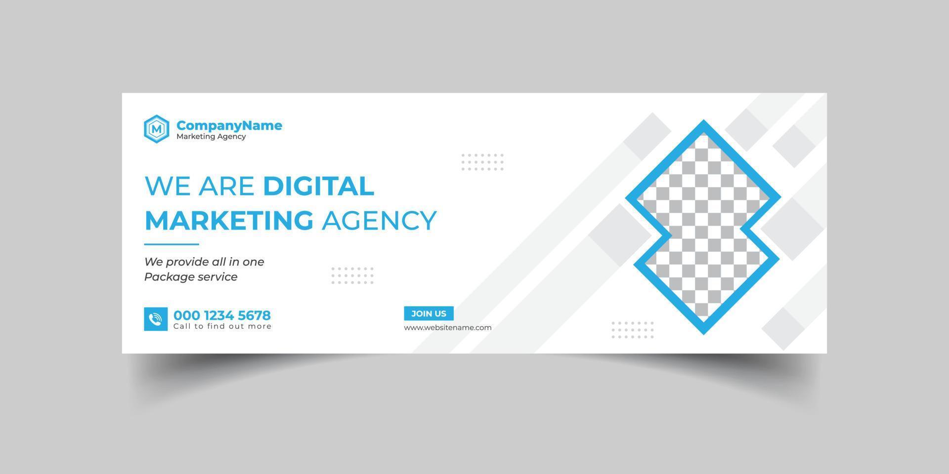 Marketing Agency and Webinar business conference social media cover banner template or web banner, corporate banner, advertising, timeline cover, header, business webinar banner editable template vector