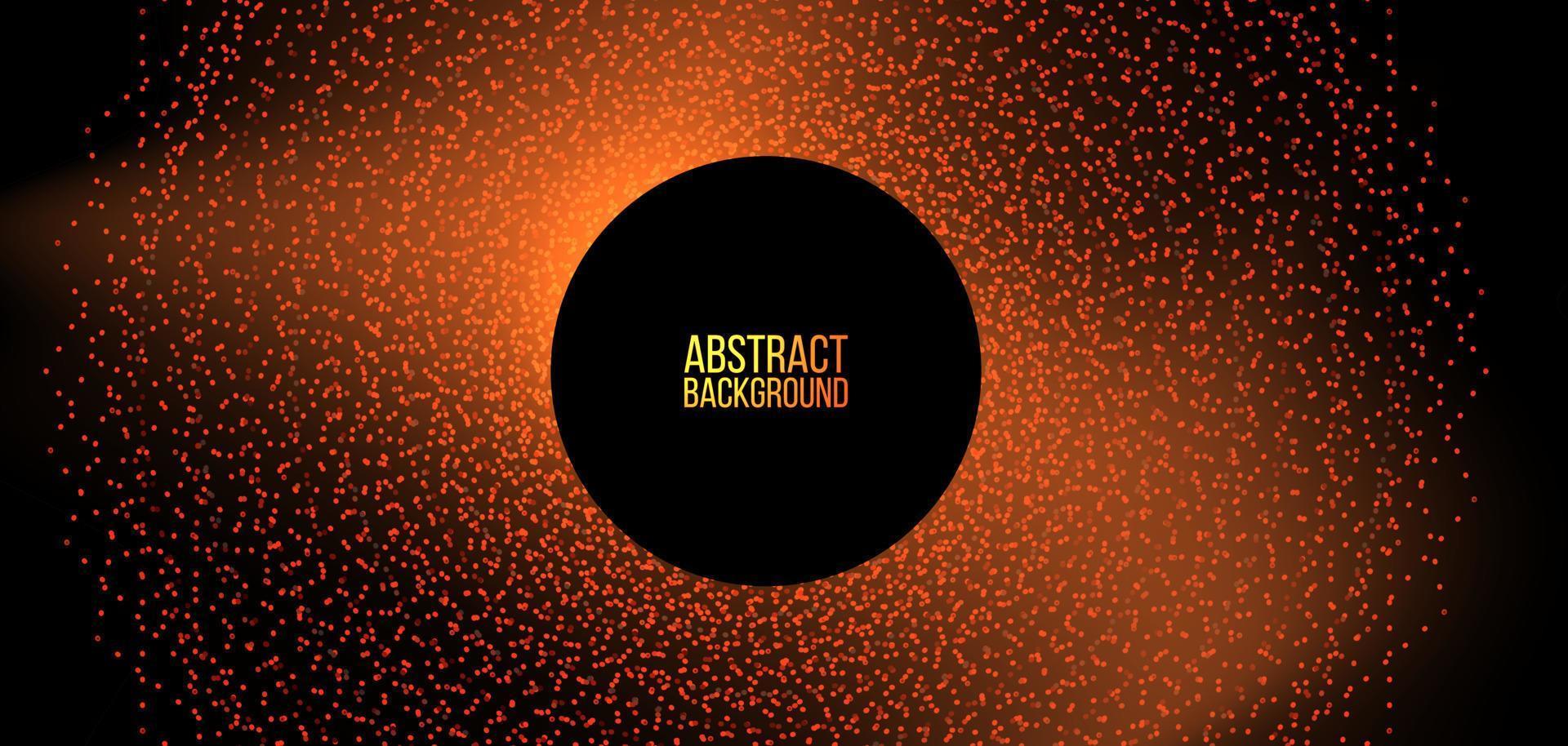 fondo geométrico de flujo de partículas. formas brillantes de luces naranjas. concepto abstracto. ilustración vectorial vector