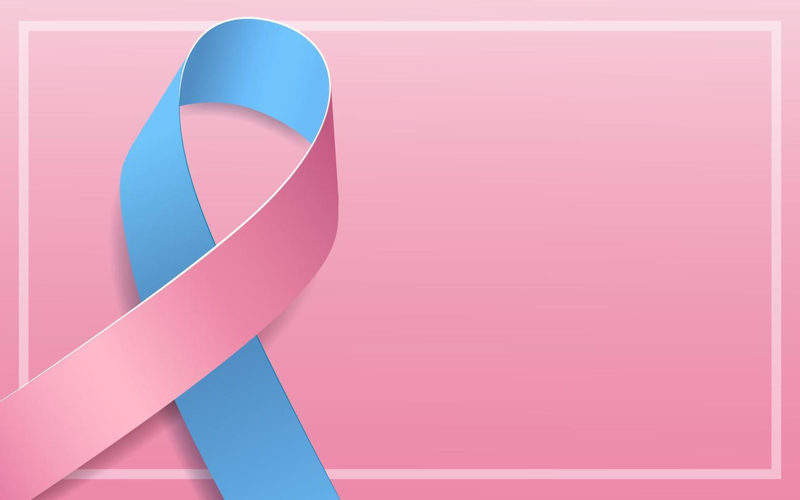 National Birth Defects Awareness Month concept. Banner with pink and blue ribbon awareness and place for inscription. Vector illustration.