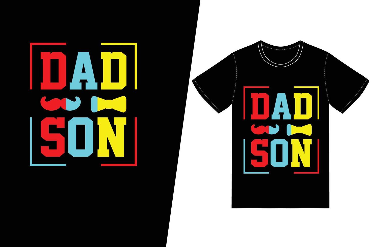 diseño de camiseta de papá hijo. vector de diseño de camiseta del día del padre. para la impresión de camisetas y otros usos.