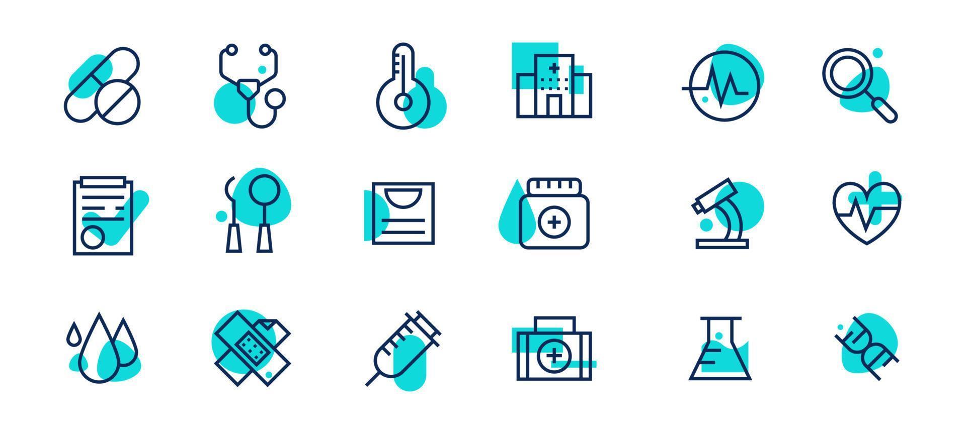 Medicines Icon Set vector