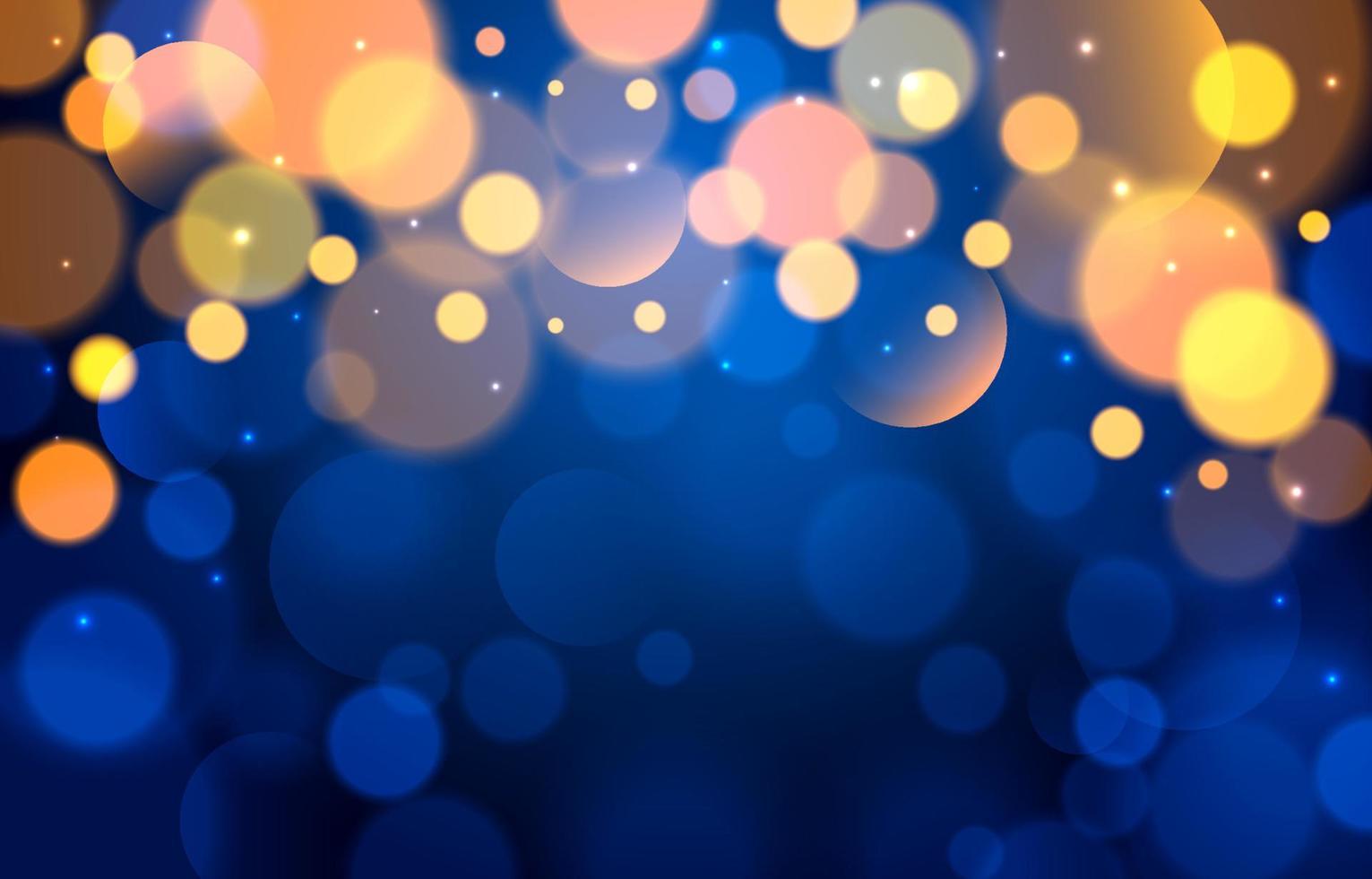 Blurred Bokeh Light on Dark Blue Background vector