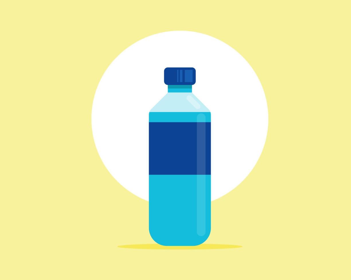 botella de icono de agua. estilo de vector de dibujos animados para su diseño