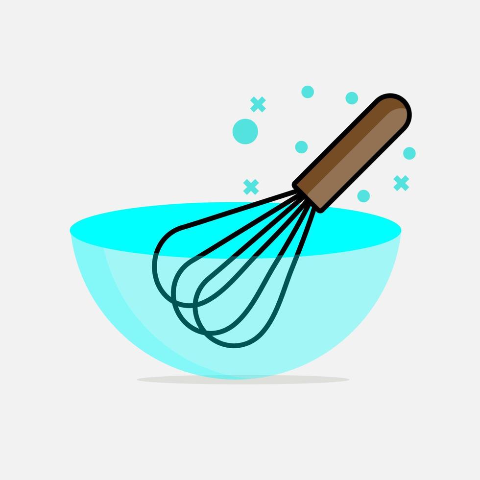 Whisk or egg beater icon. Cartoon vector style for your design